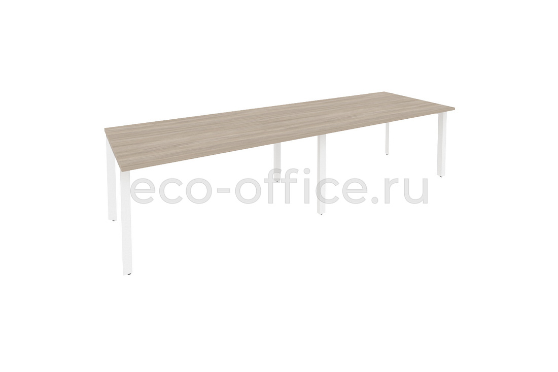 Стол переговорный (2 столешницы) ONIX O.MP-PRG-2.4 Дуб Аттик / Белый металл  купить в Воронеже