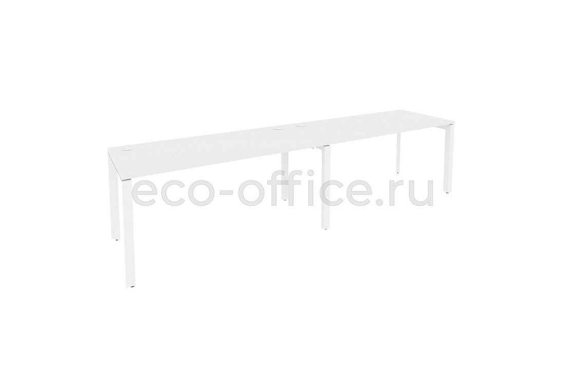 Рабочая станция на П-образном м/к ONIX O.MP-RS-2.4.7 Белый Бриллиант / Белый металл  купить в Воронеже