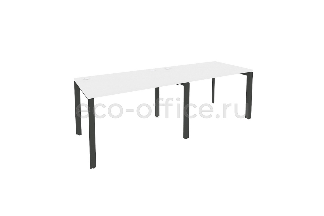 Рабочая станция на П-образном м/к ONIX O.MP-RS-2.2.8 Белый Бриллиант / Антрацит металл  купить в Воронеже