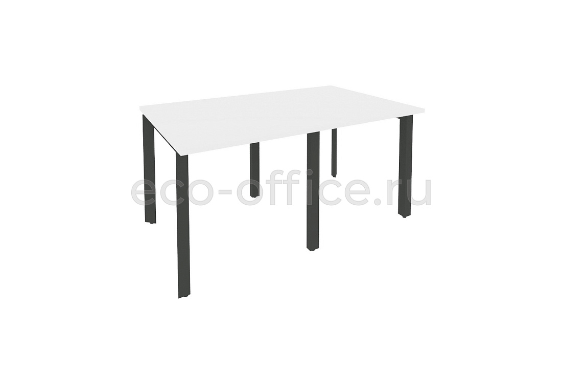 Стол переговорный (2 столешницы) ONIX O.MP-PRG-2.0 Белый Бриллиант / Антрацит металл  купить в Воронеже