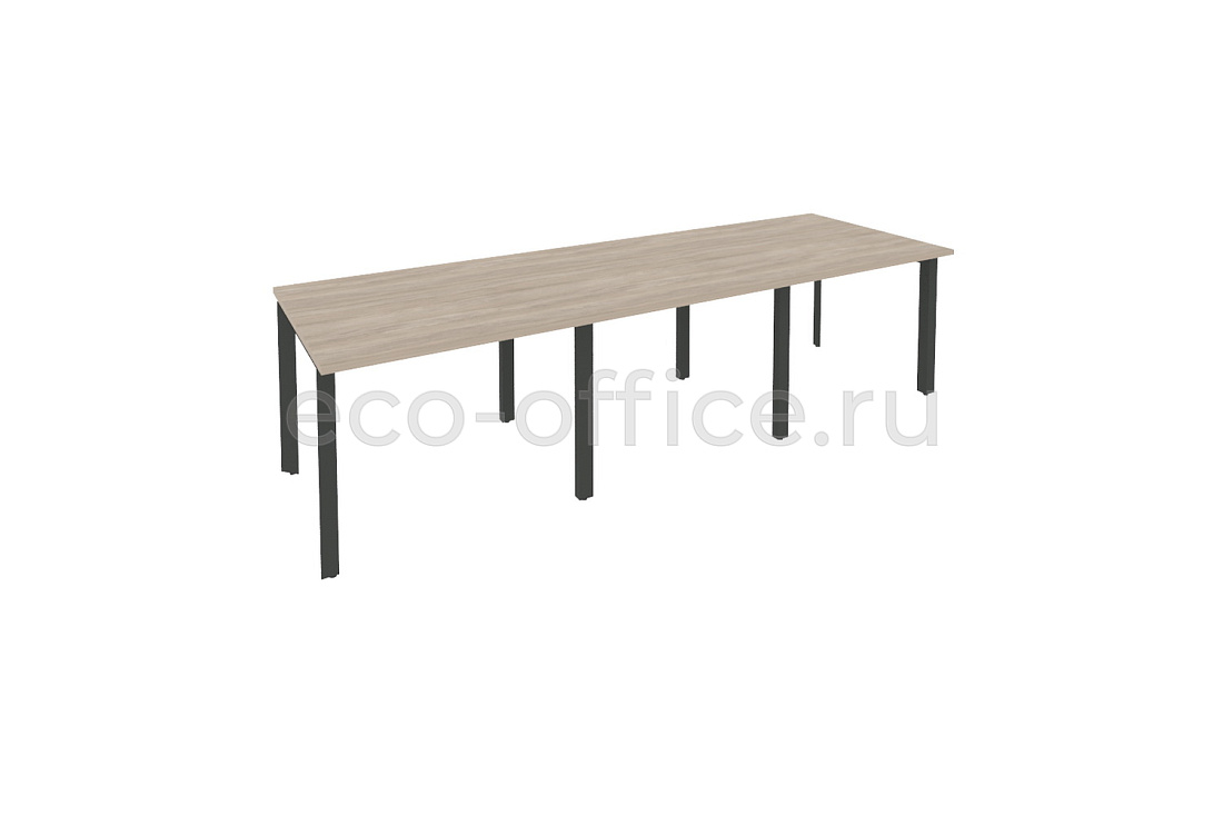 Стол переговорный (3 столешницы) ONIX O.MP-PRG-3.1 Дуб Аттик / Антрацит металл  купить в Воронеже