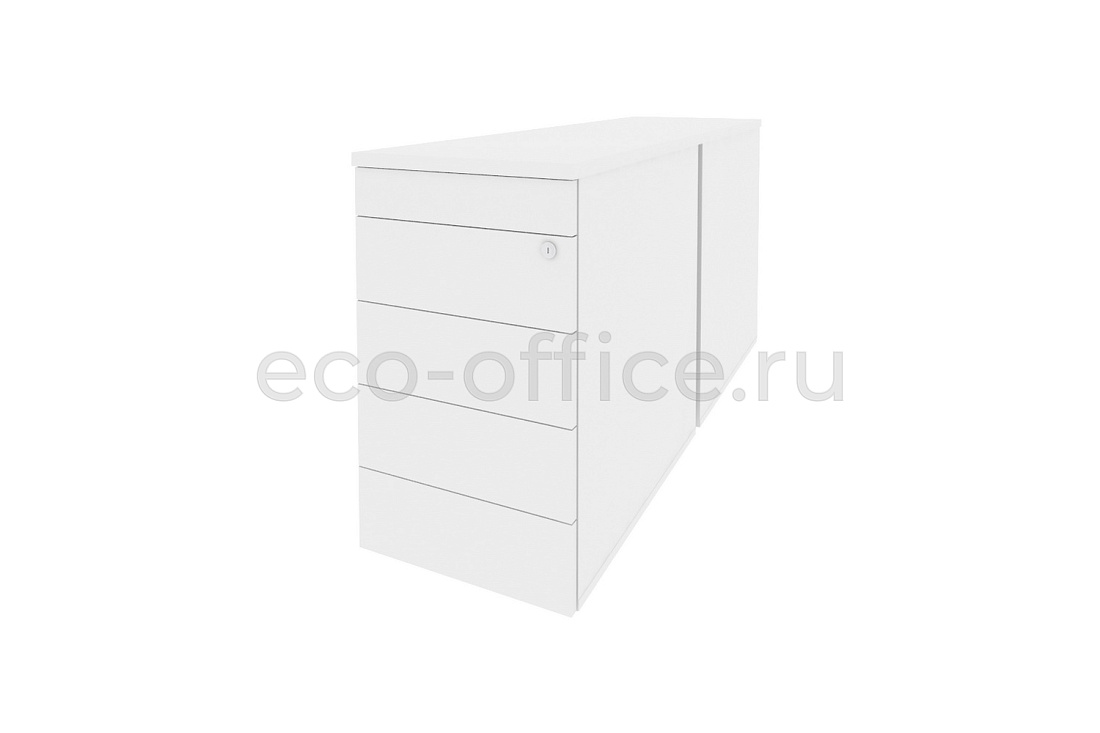 Тумба двойная приставная / опорная (TIP-ON) ONIX O.TPO-2.7 TIP Белый Бриллиант купить в Воронеже