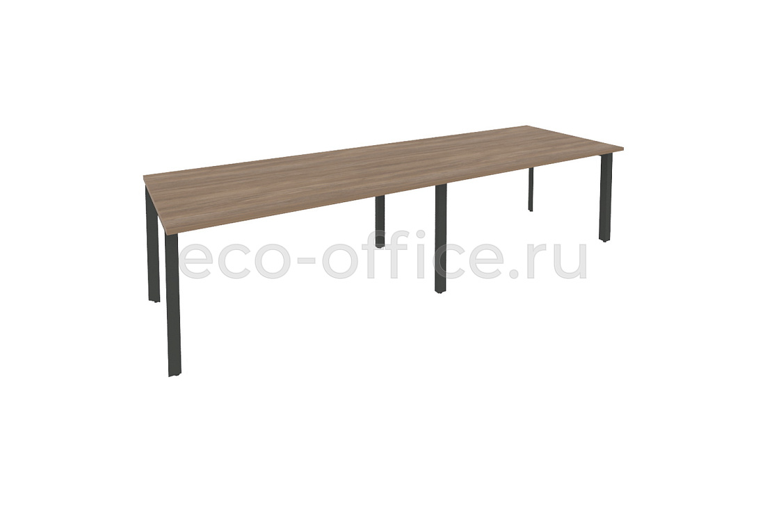 Стол переговорный (2 столешницы) ONIX O.MP-PRG-2.4 Дуб Аризона / Антрацит металл  купить в Воронеже