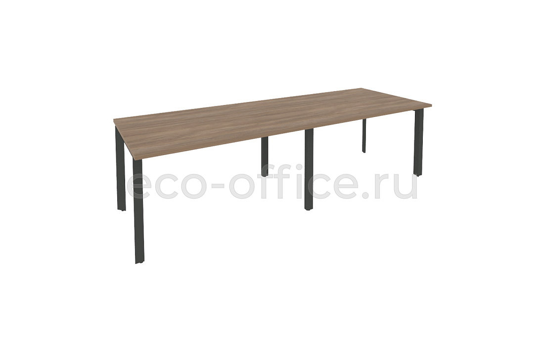 Стол переговорный (2 столешницы) ONIX O.MP-PRG-2.3 Дуб Аризона / Антрацит металл  купить в Воронеже