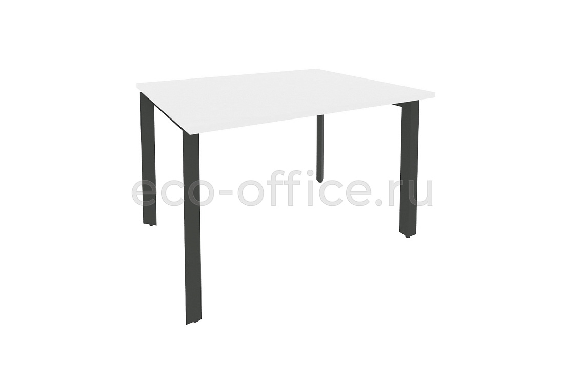 Стол переговорный (1 столешница) ONIX O.MP-PRG-1.2 Белый Бриллиант / Антрацит металл  купить в Воронеже
