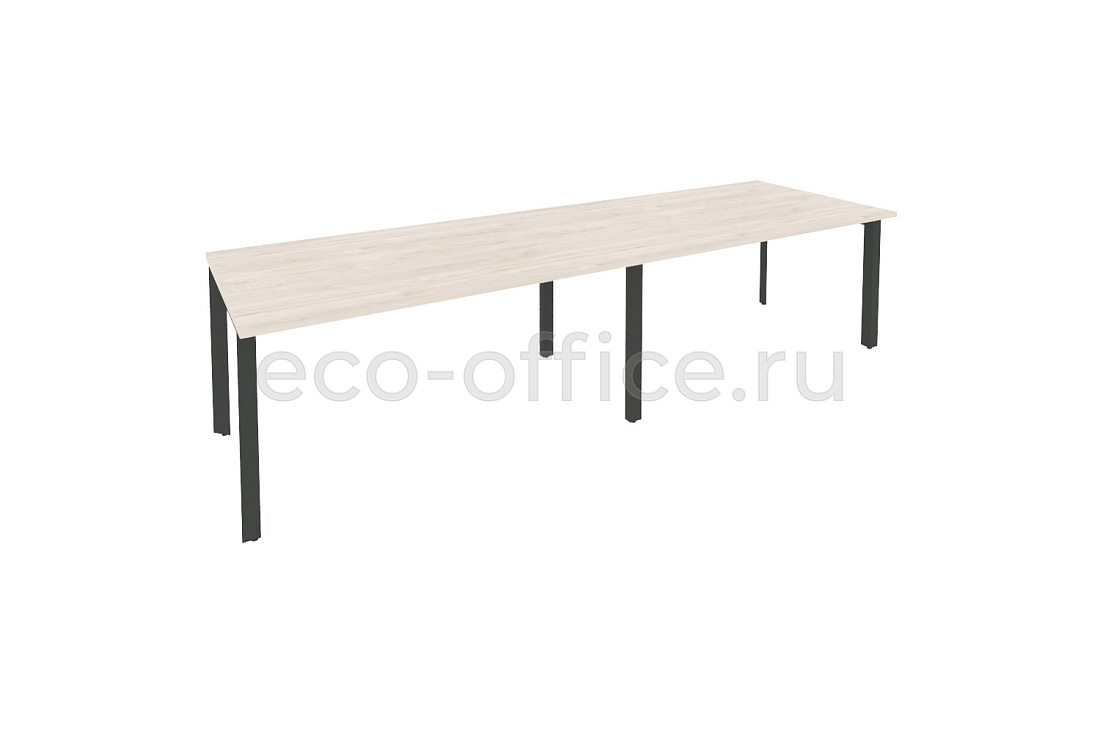 Стол переговорный (2 столешницы) ONIX O.MP-PRG-2.4 Денвер Светлый / Антрацит металл купить в Воронеже