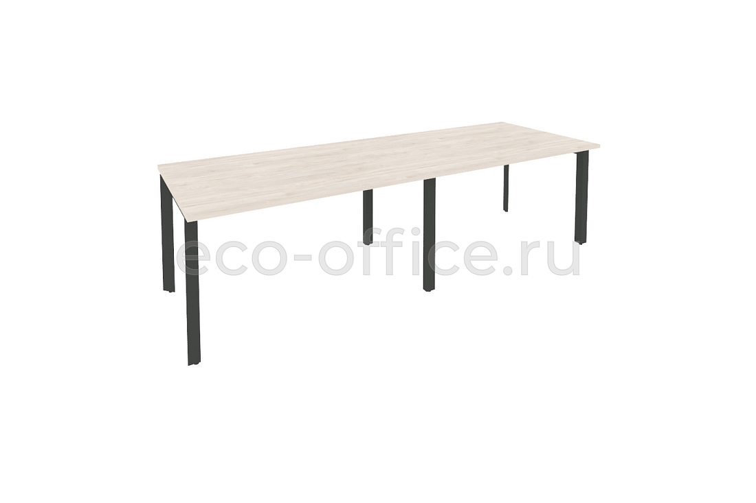 Стол переговорный (2 столешницы) ONIX O.MP-PRG-2.3 Денвер Светлый / Антрацит металл купить в Воронеже