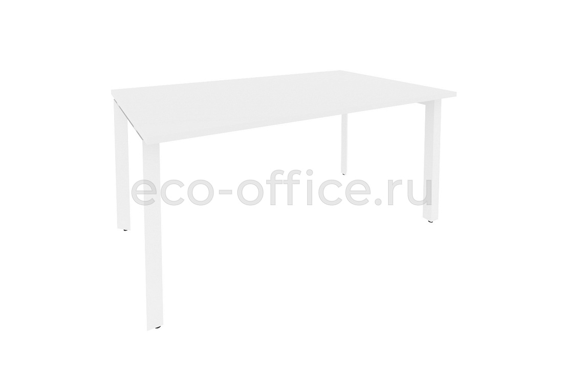 Стол переговорный (1 столешница) ONIX O.MP-PRG-1.4 Белый Бриллиант / Белый металл  купить в Воронеже