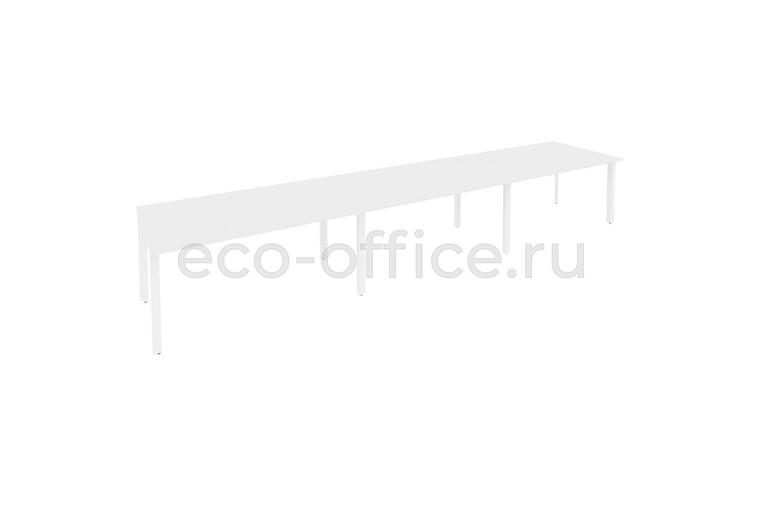 Стол переговорный (3 столешницы) ONIX O.MP-PRG-3.4 Белый Бриллиант / Белый металл  купить в Воронеже