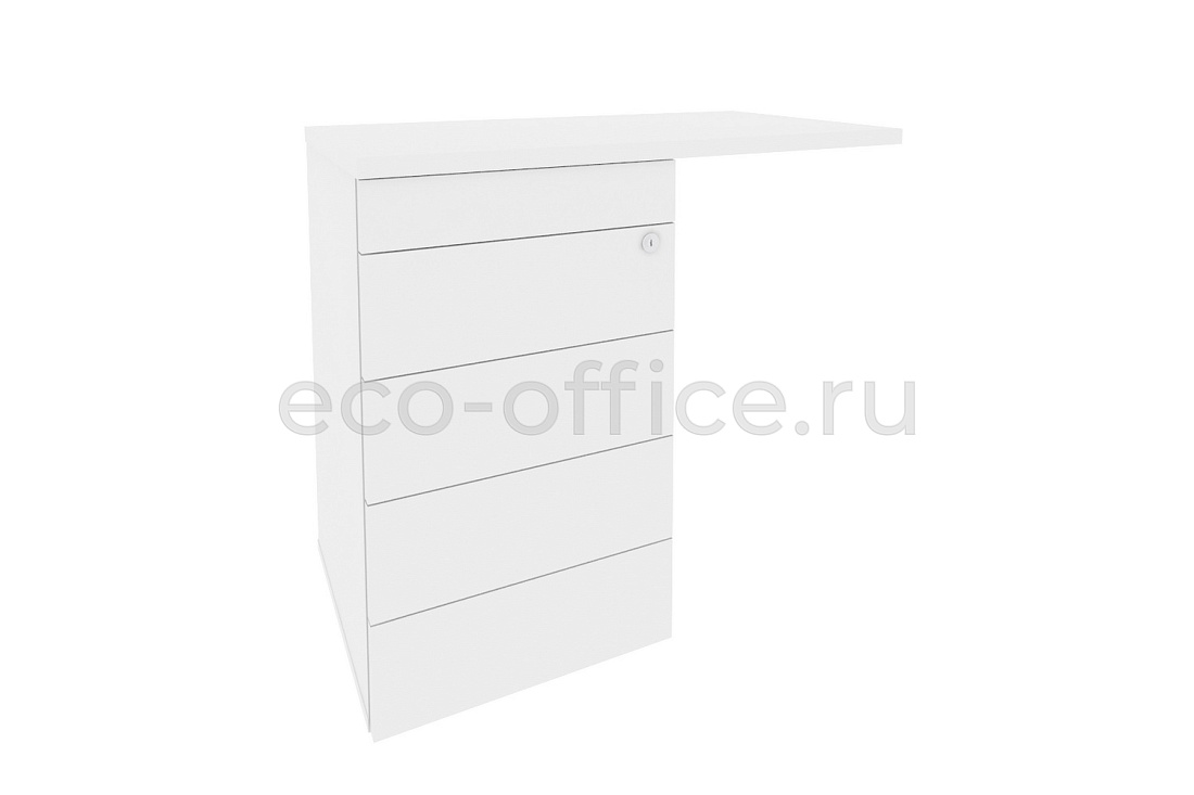 Тумба приставная (TIP-ON) (универсальная л/пр) ONIX O.TPU-4 TIP Белый Бриллиант купить в Воронеже