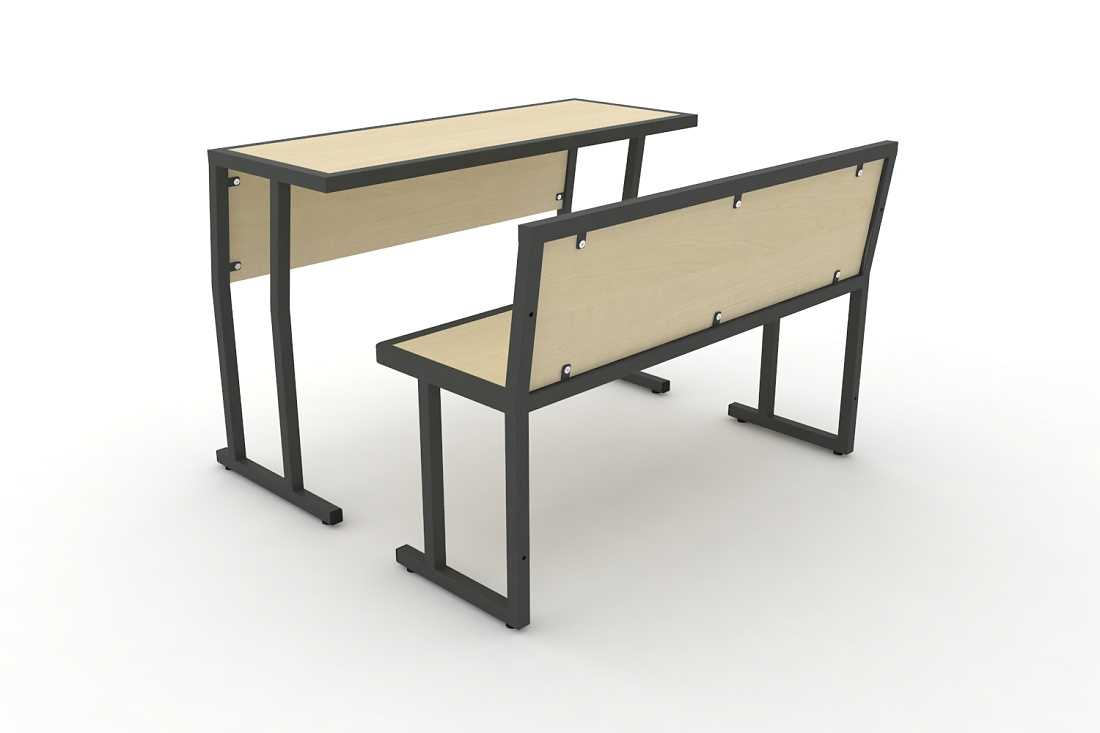 Комплект для первого ряда DESK DKN-1500SPL Клён / Антрацит металл  стоимость