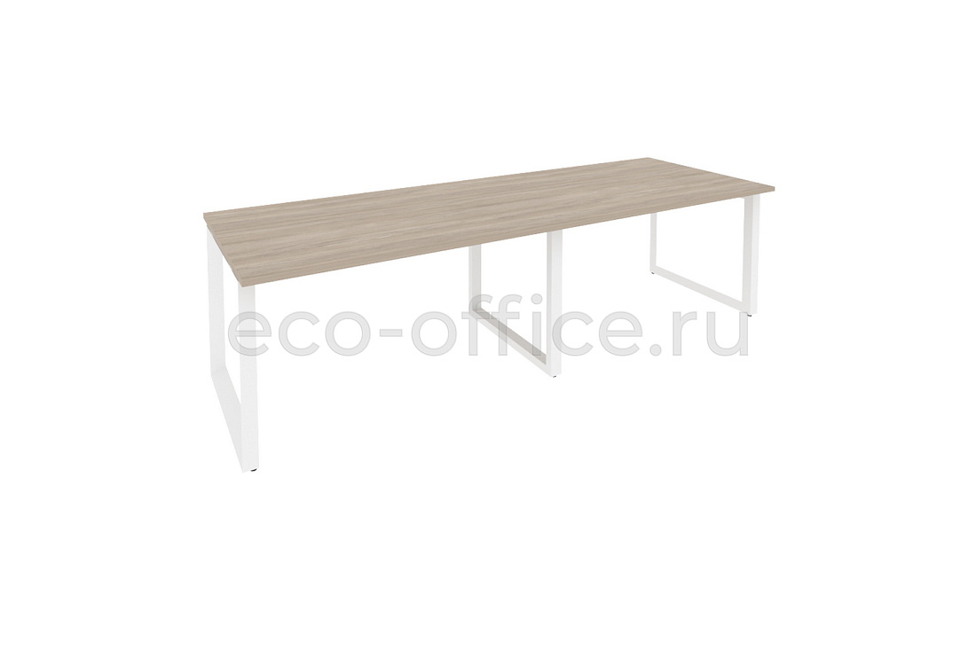 Стол переговорный (2 столешницы) ONIX O.MO-PRG-2.3 Дуб Аттик / Белый металл  купить в Воронеже