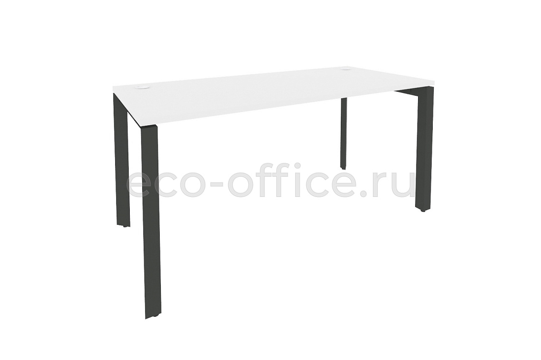 Стол рабочий на П-образном м/к ONIX O.MP-SP-4.7 Белый Бриллиант / Антрацит металл  купить в Воронеже
