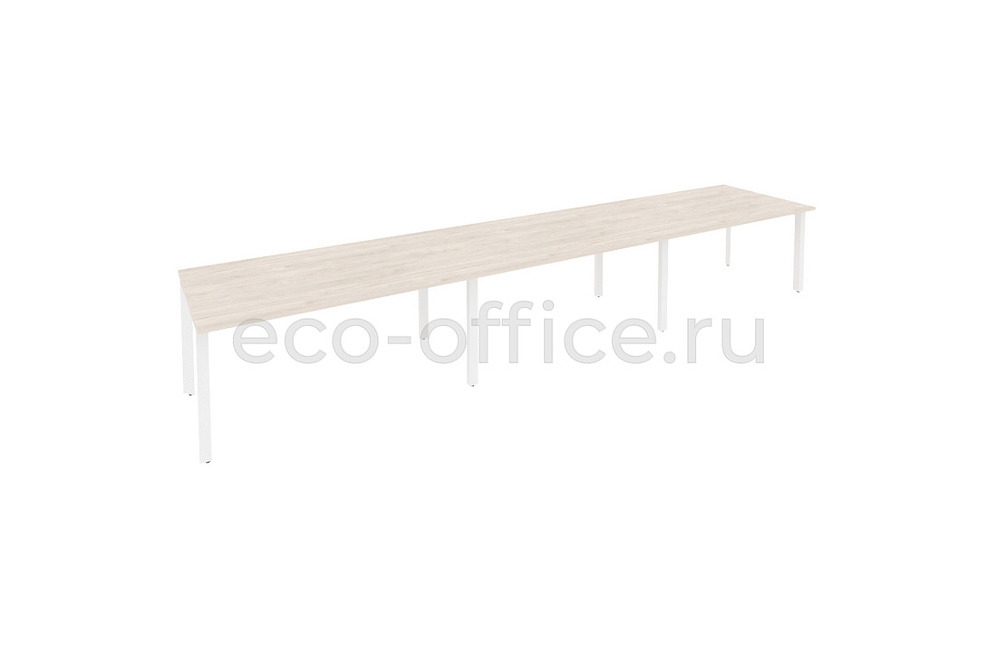 Стол переговорный (3 столешницы) ONIX O.MP-PRG-3.4 Денвер Светлый / Белый металл  купить в Воронеже