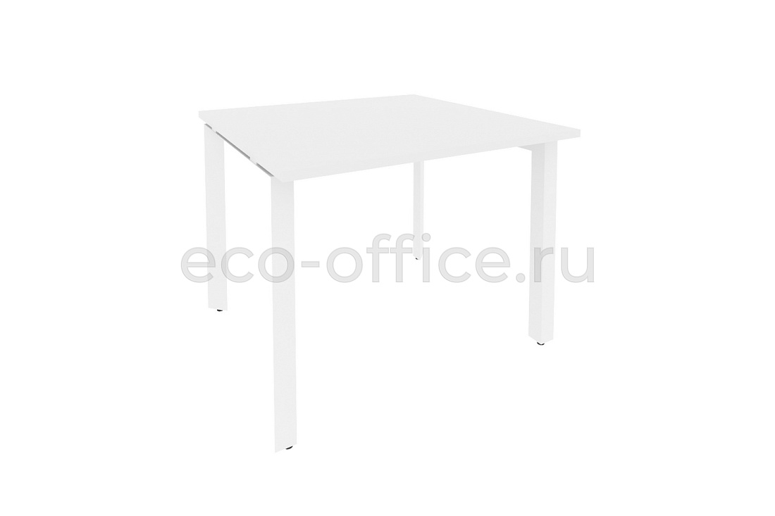 Стол переговорный (1 столешница) ONIX O.MP-PRG-1.1 Белый Бриллиант / Белый металл  купить в Воронеже