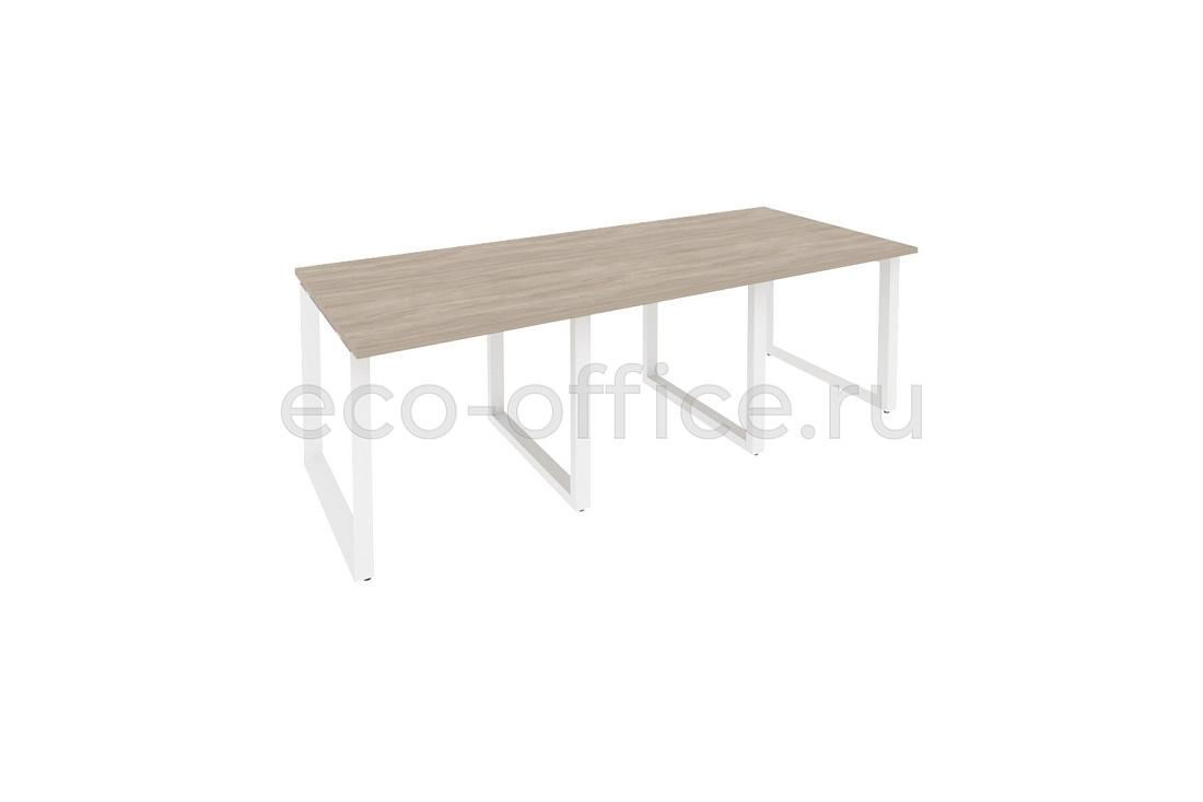Стол переговорный (3 столешницы) ONIX O.MO-PRG-3.0 Дуб Аттик / Белый металл  купить в Воронеже