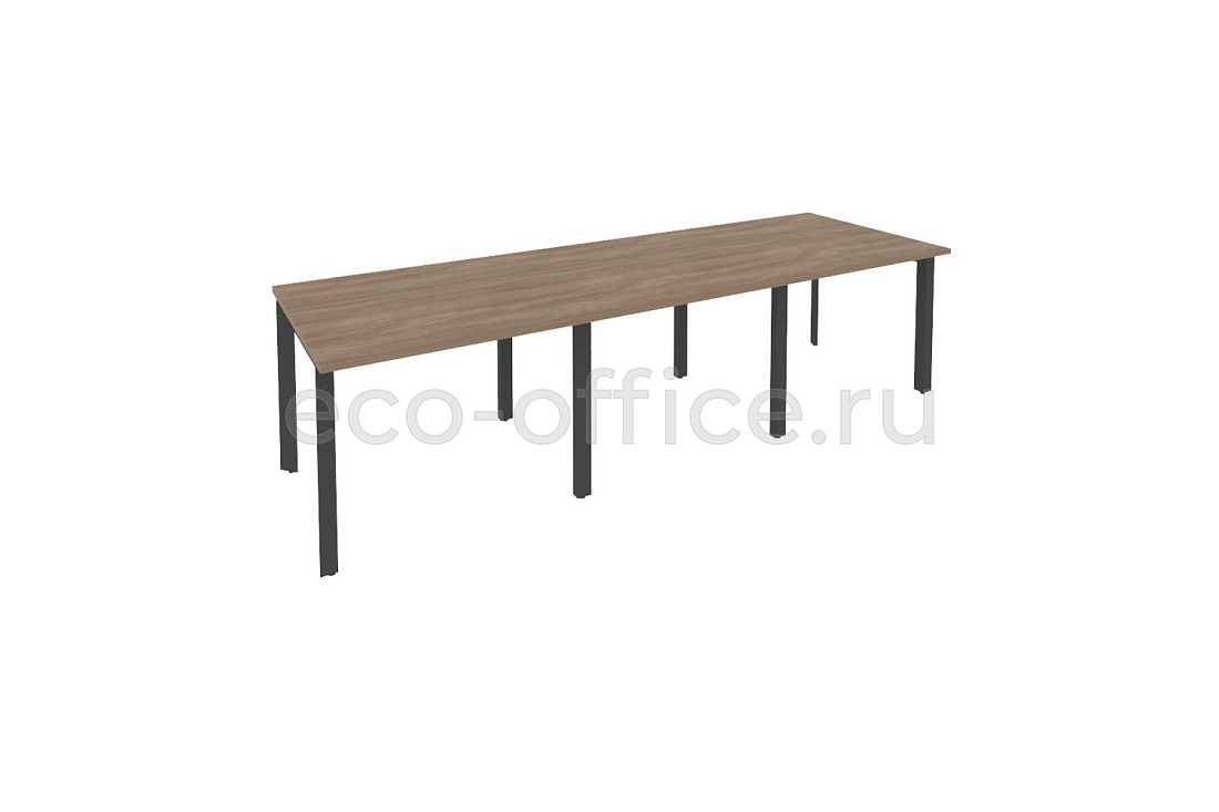 Стол переговорный (3 столешницы) ONIX O.MP-PRG-3.1 Дуб Аризона / Антрацит металл  купить в Воронеже