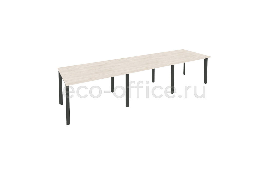 Стол переговорный (3 столешницы) ONIX O.MP-PRG-3.2 Денвер Светлый / Антрацит металл купить в Воронеже